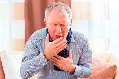 Husten ass e méiglecht Symptom vun Osteochondrose vun der thoracescher Wirbelsäule